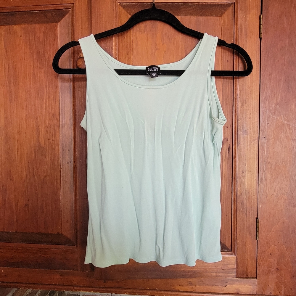 Eileen Fisher Mint Green Stretch Silk Tank - XS